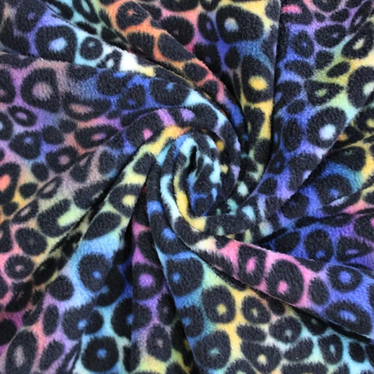 Polar Fleece - Rainbow Leopard