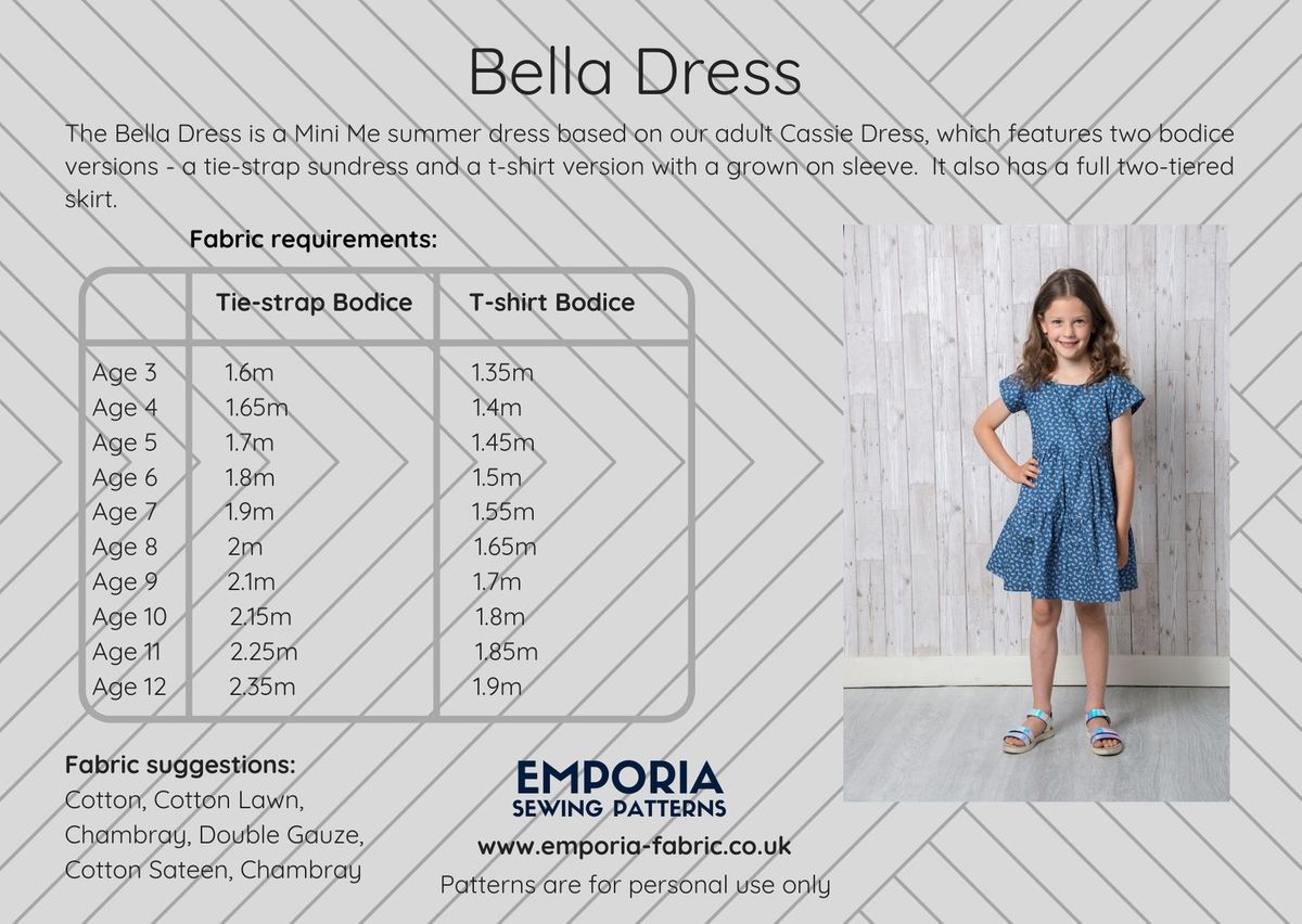 Emporia Patterns Bella Dress - Ages 3-12