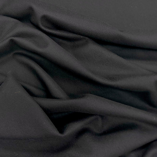 Black Wool/Poly/Cashmere Coating