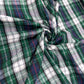 Brushed Cotton Check - Green & Navy