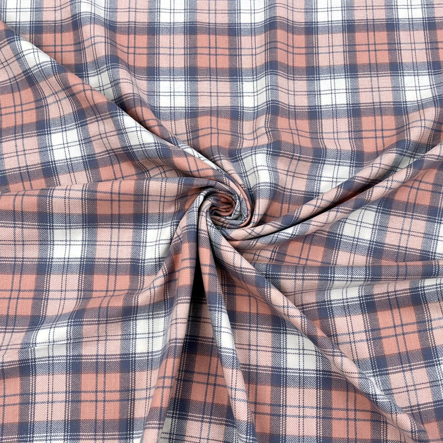 Brushed Cotton Check - Pink & Blue