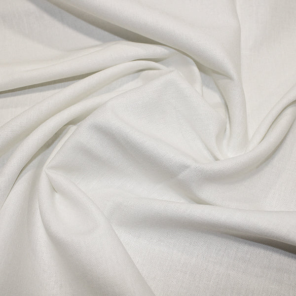 Stretch Viscose Linen Blend - White