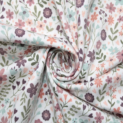 Autumn Ditsy Cotton Jersey - Mauve