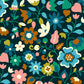 Dashwood Florali 21 Wale Corduroy - Teal