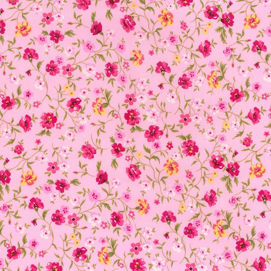 Pink Floral Cotton Poplin