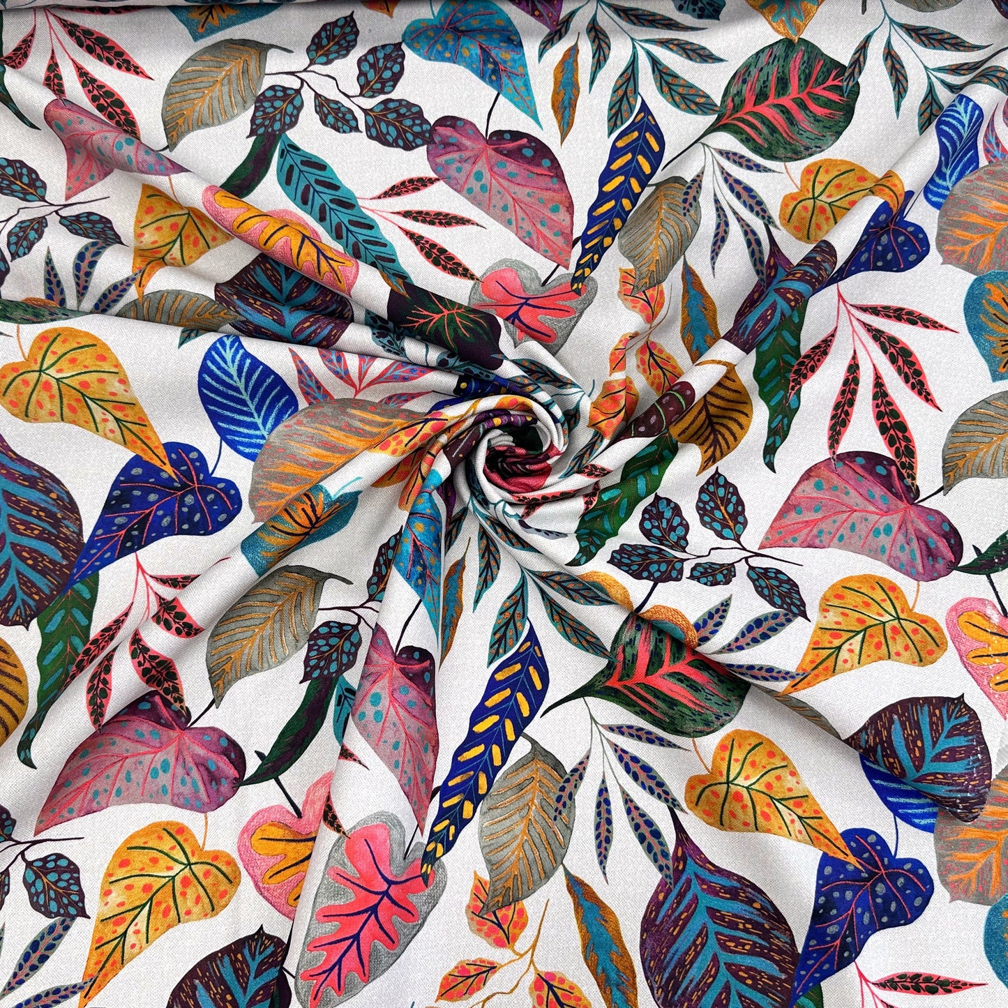 Exotic Leaves Digital Cotton Canvas