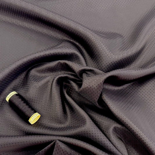 Viscose Acetate Lining - Chocolate Pin Spot