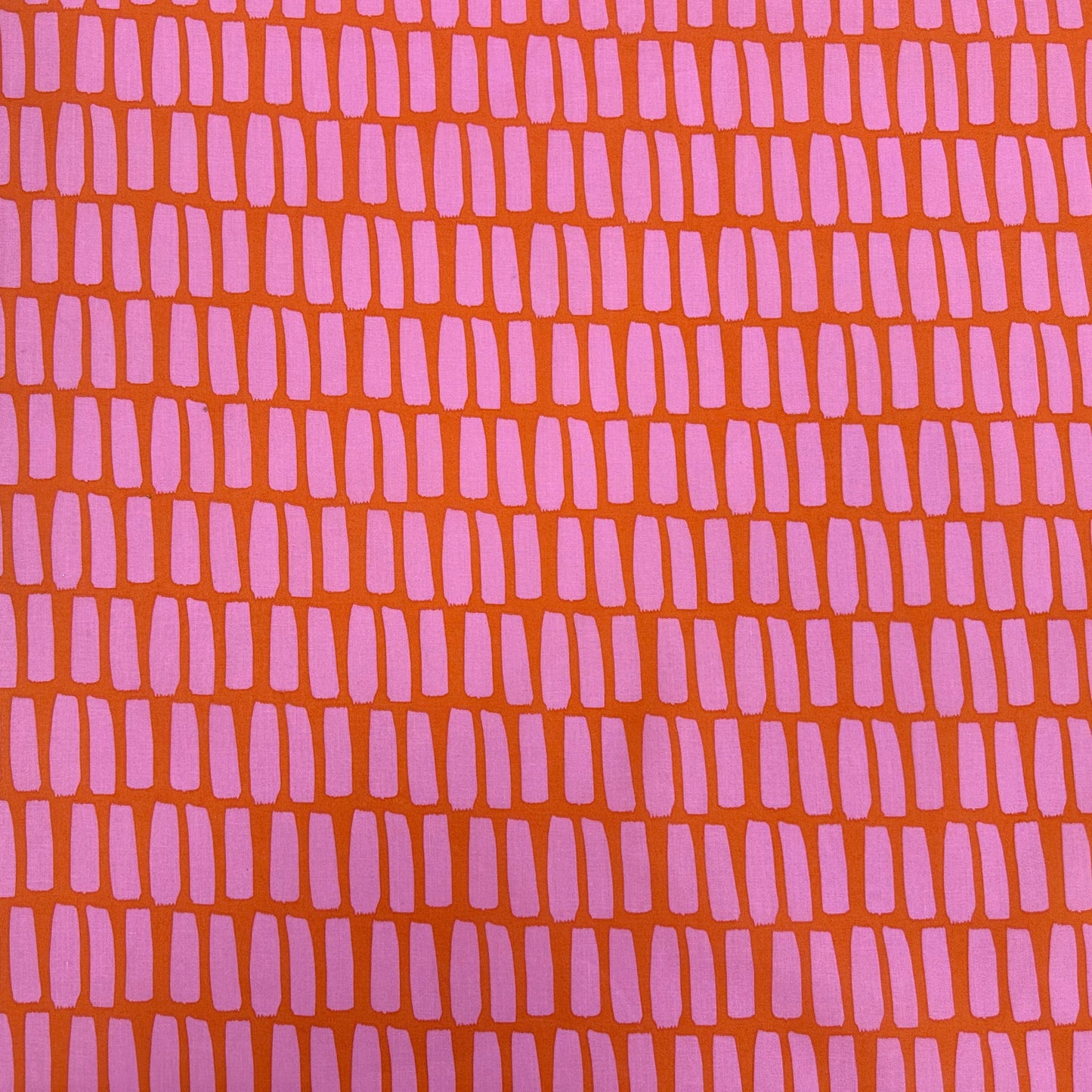 Coated Cotton - Dots & Stripes - Orange