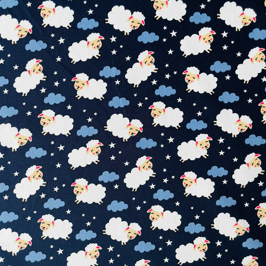Counting Sheep Cotton Poplin - 3.1M Remnant
