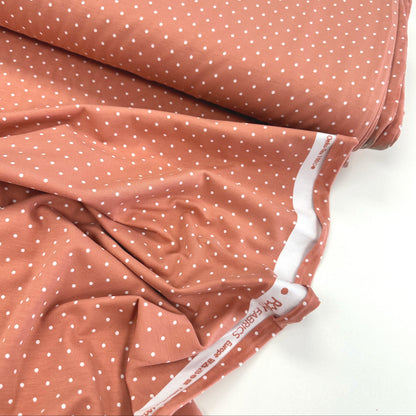 Dotty Cotton Jersey - Clay