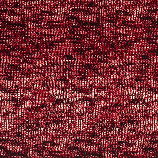 Printed Knit Look Crepe - Red - 1.75M Remnant