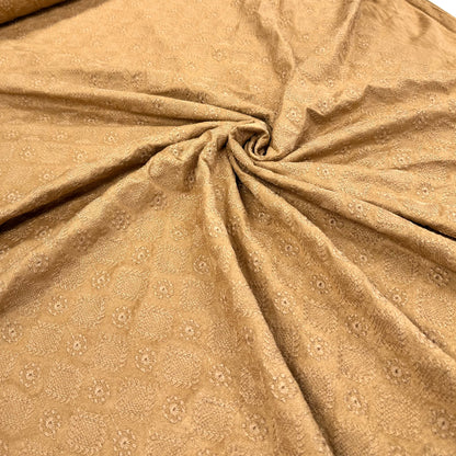 Embroidered Faux Suede Knit