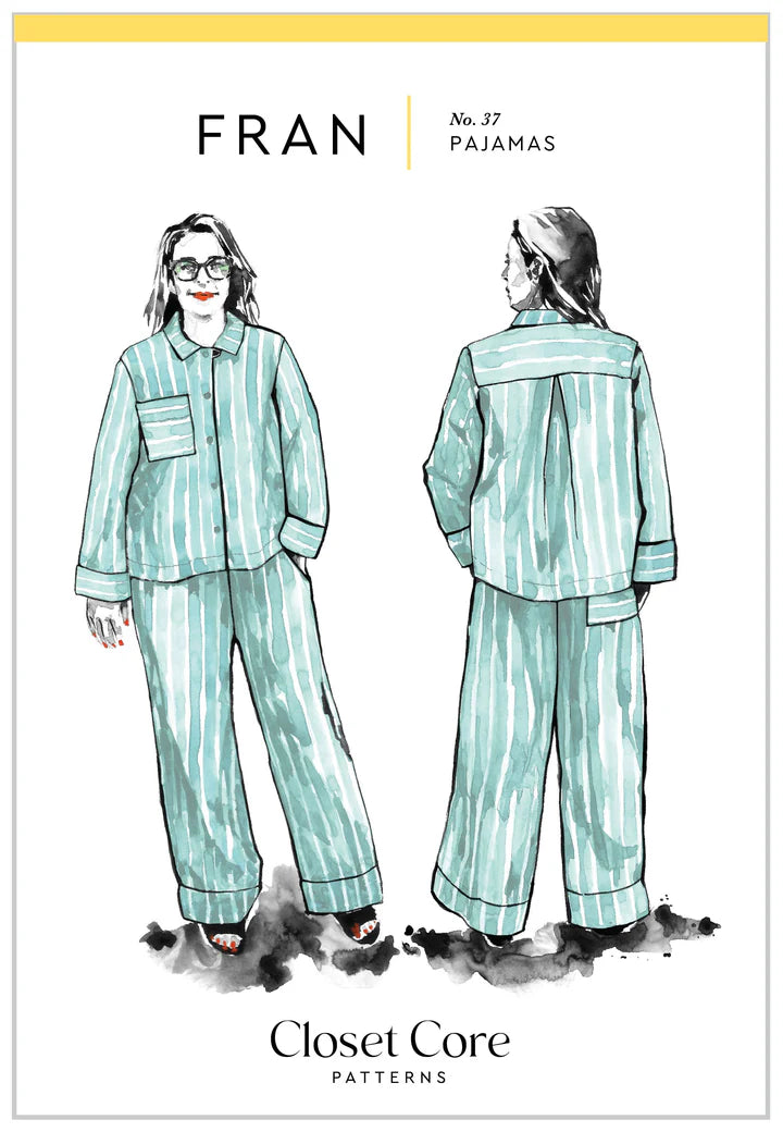 Purple Packages - Closet Core Patterns Fran Pyjamas - Ready To Sew Kit