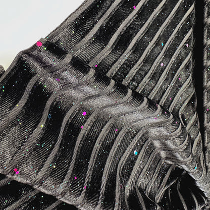 Glitter Flock Stretch Velvet