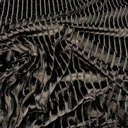 Glitter Flock Stretch Velvet