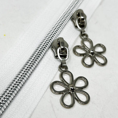 Daisy Zip Sliders - 6mm/No.5
