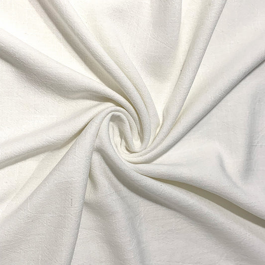 Linen Viscose Slub - White