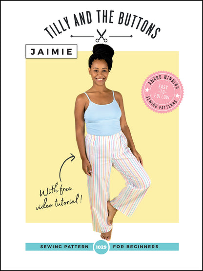 Tilly and the Buttons Jaimie Pyjama Shorts or Trousers - UK Sizes 4-34