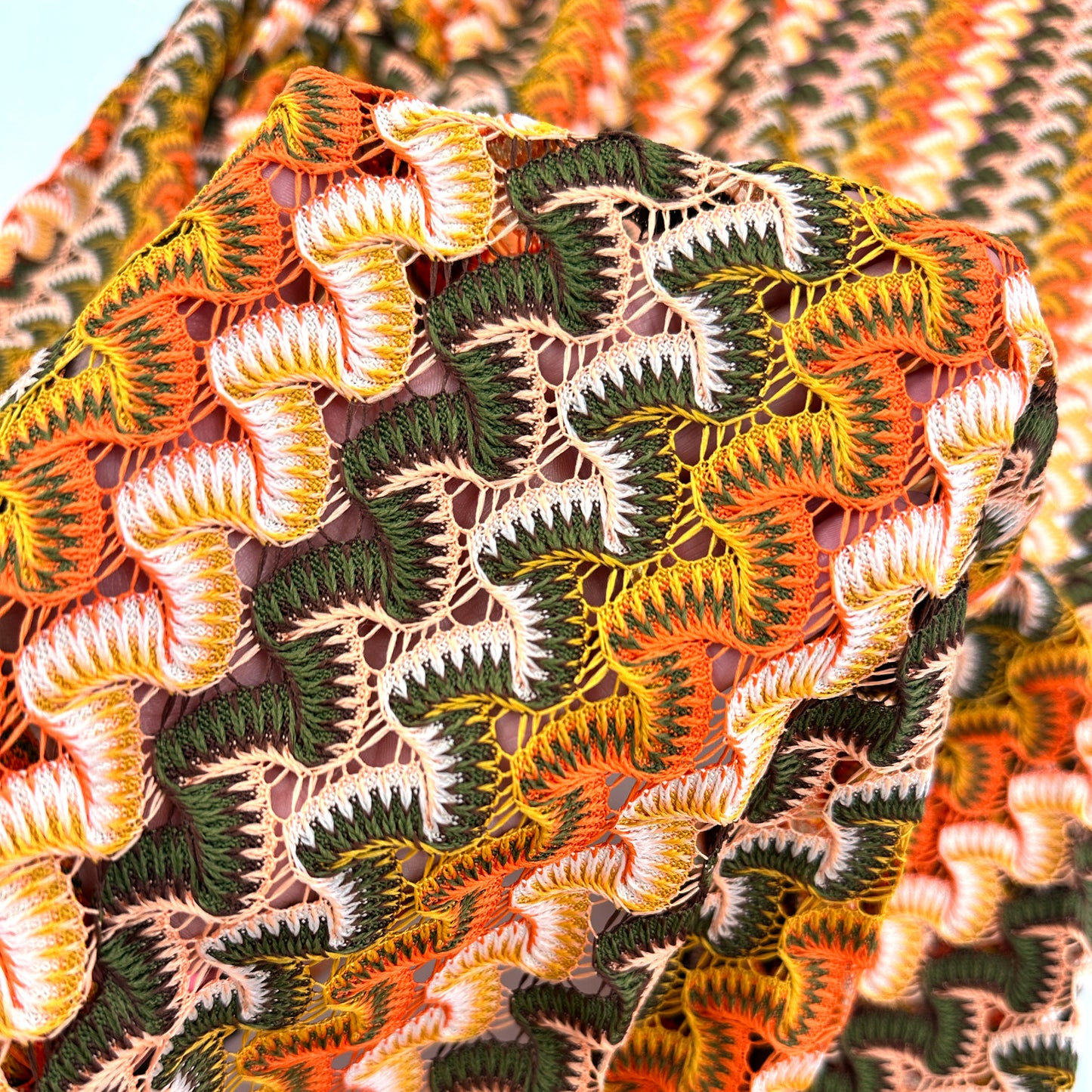 Feather & Fan - Olive Lace Knit