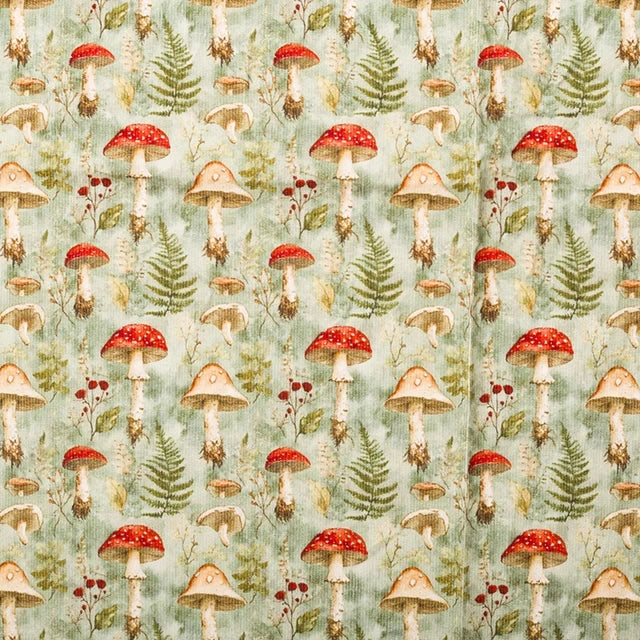 21 Wale Corduroy - Toadstools (Pre-Order)