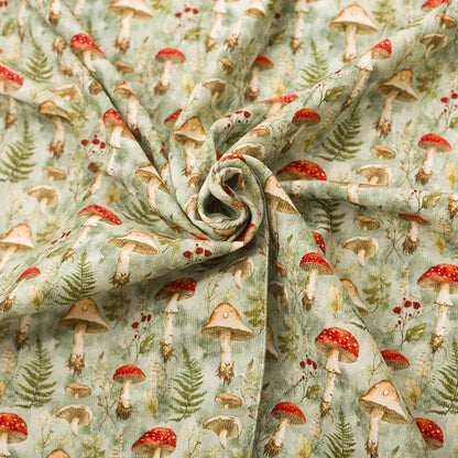 21 Wale Corduroy - Toadstools - 1.1M Remnant