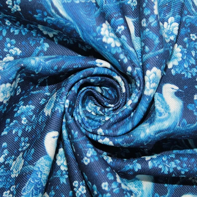 Birds Cotton Viscose Twill (Pre-Order)