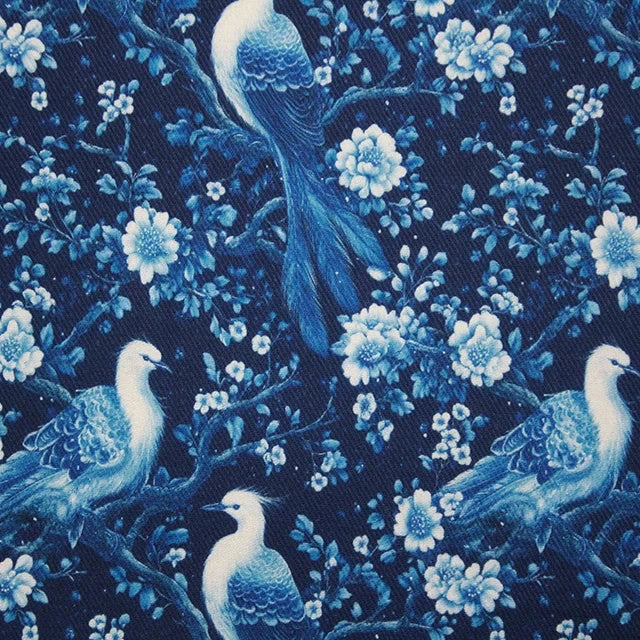 Birds Cotton Viscose Twill (Pre-Order)