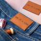 Little Rosy Cheeks - One Of A Kind - Pack of 2 Leather Jeans Labels - Whisky Tan