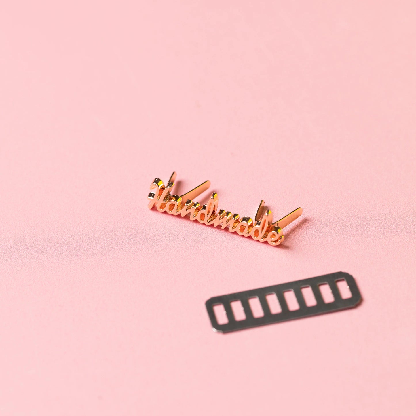 Little Rosy Cheeks - Handmade Metal Italic Label - Rose Gold