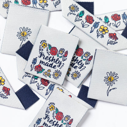 Little Rosy Cheeks - Freshly Made Blooms - Pack of 6 Sewing Labels