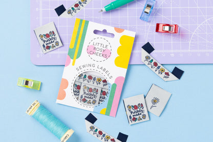 Little Rosy Cheeks - Freshly Made Blooms - Pack of 6 Sewing Labels
