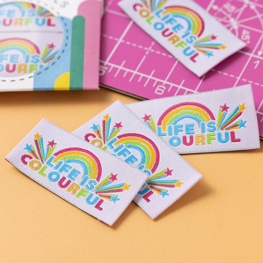 Little Rosy Cheeks - Life Is Colourful - Pack of 6 Sewing Labels