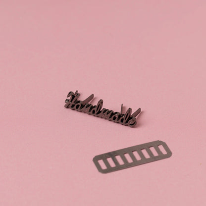 Little Rosy Cheeks - Handmade Metal Italic Label - Pewter