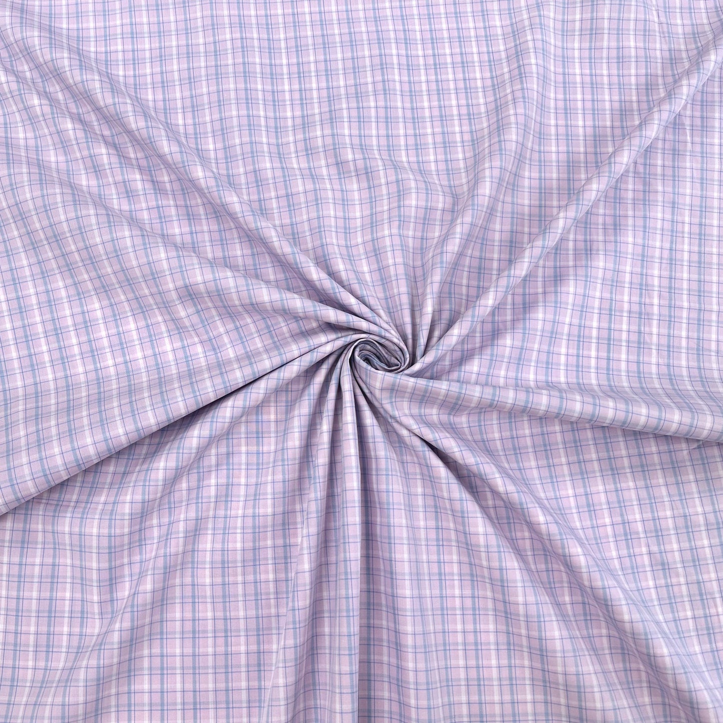 Lavender Check Cotton Shirting