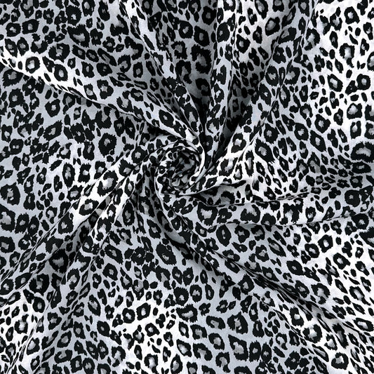 Silver Leopard Viscose