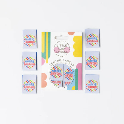Little Rosy Cheeks - Made By Grandma - Pack of 6 Sewing Labels