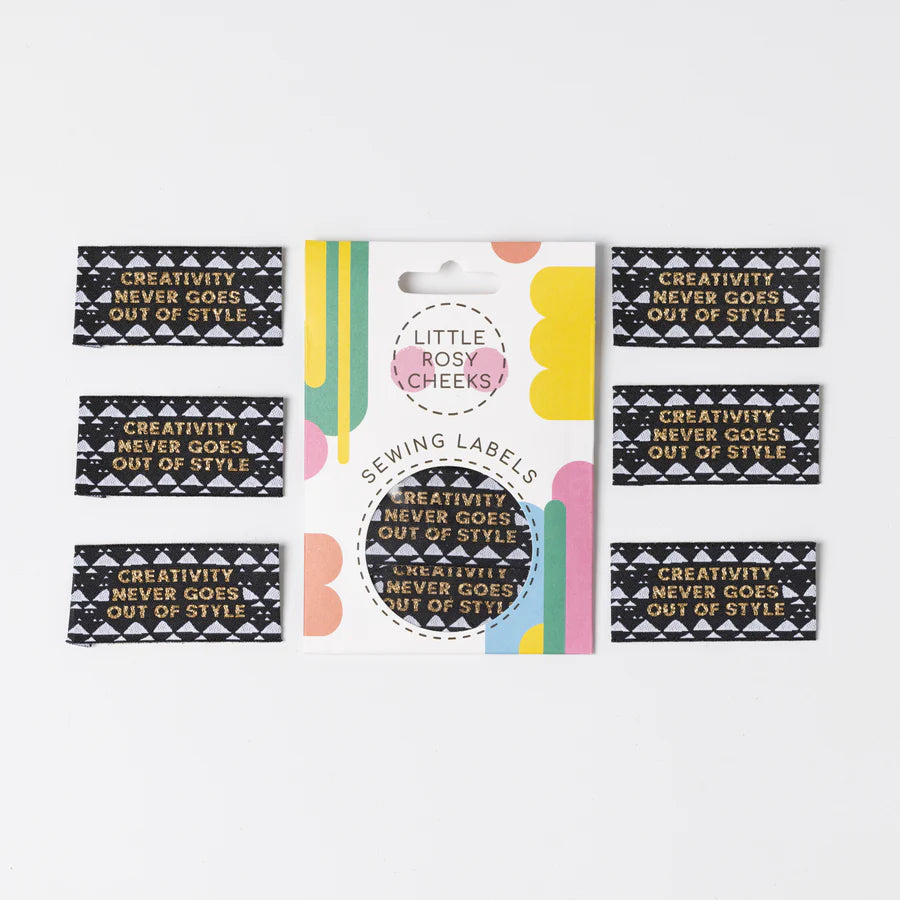 Little Rosy Cheeks - Creativity Never Goes Out Of Style - Pack of 6 Sewing Labels