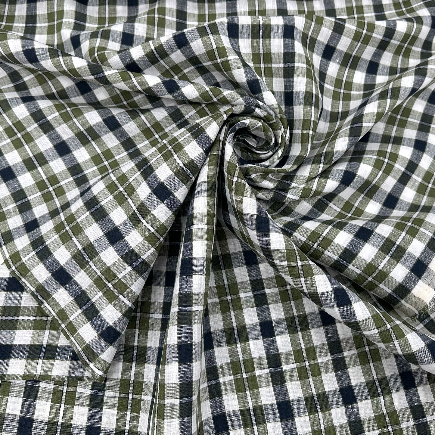 Mossy Check 100% Linen