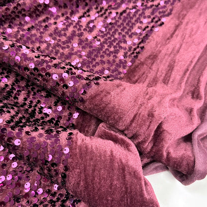Mulberry Sparkle Sequinned Velour