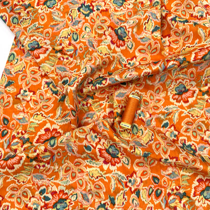Palma Pima Cotton Lawn - Orange