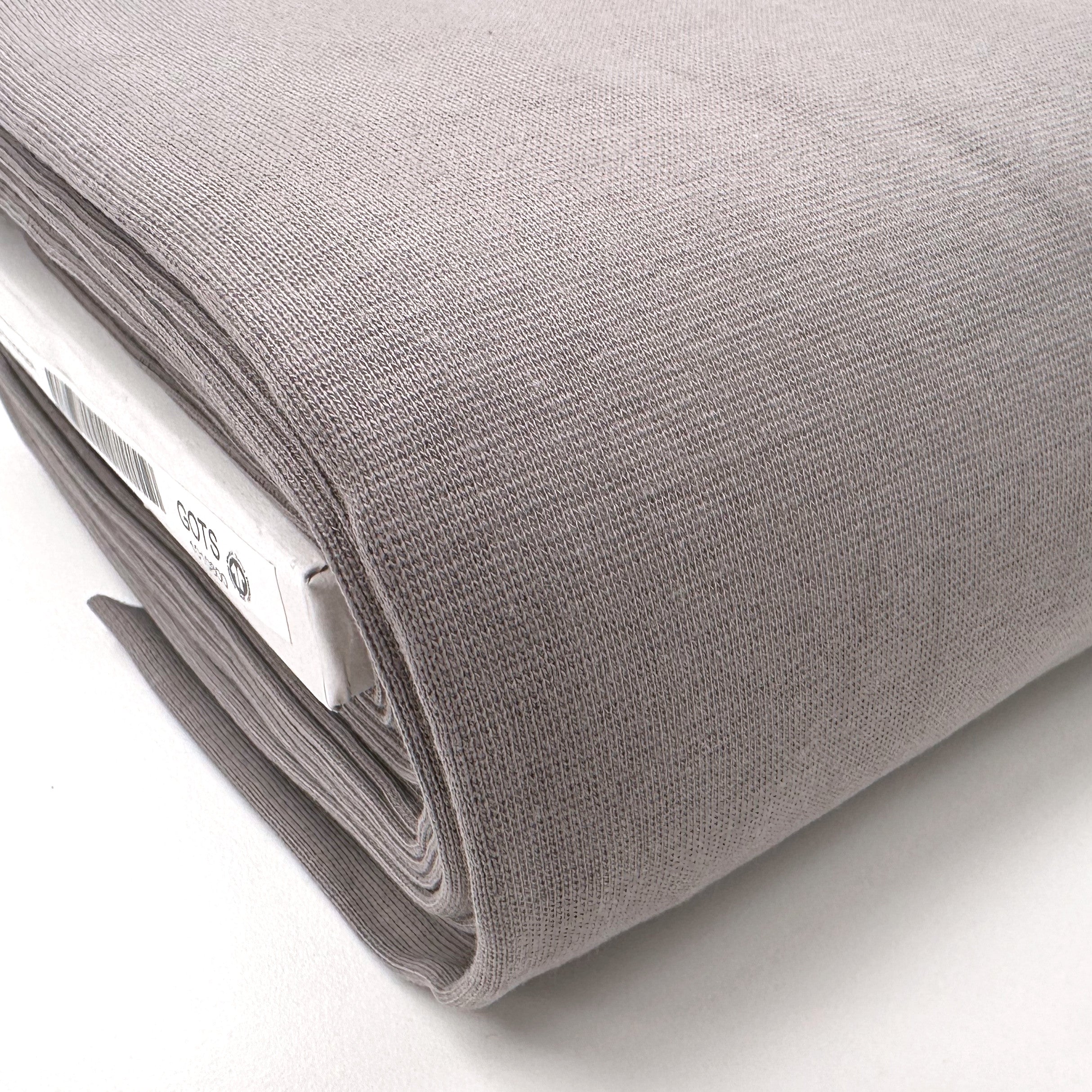 Organic Cotton Ribbing - Dove Grey – Jenny Stitches Fabrics