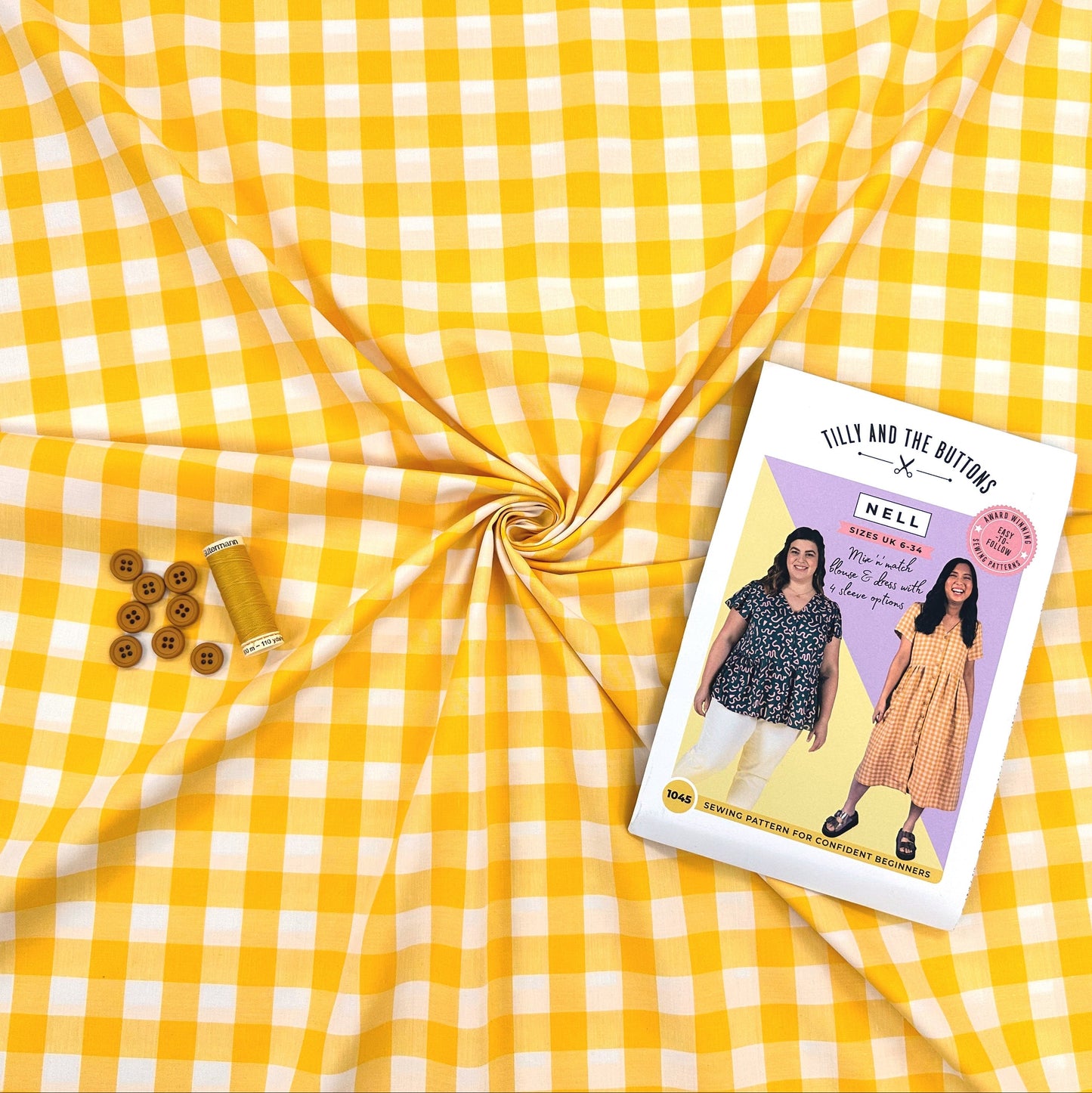 Yarn Dyed Gingham - 17mm - Sunshine Yellow
