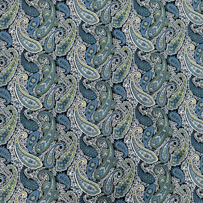 Deep Ocean Paisley Pima Cotton Lawn