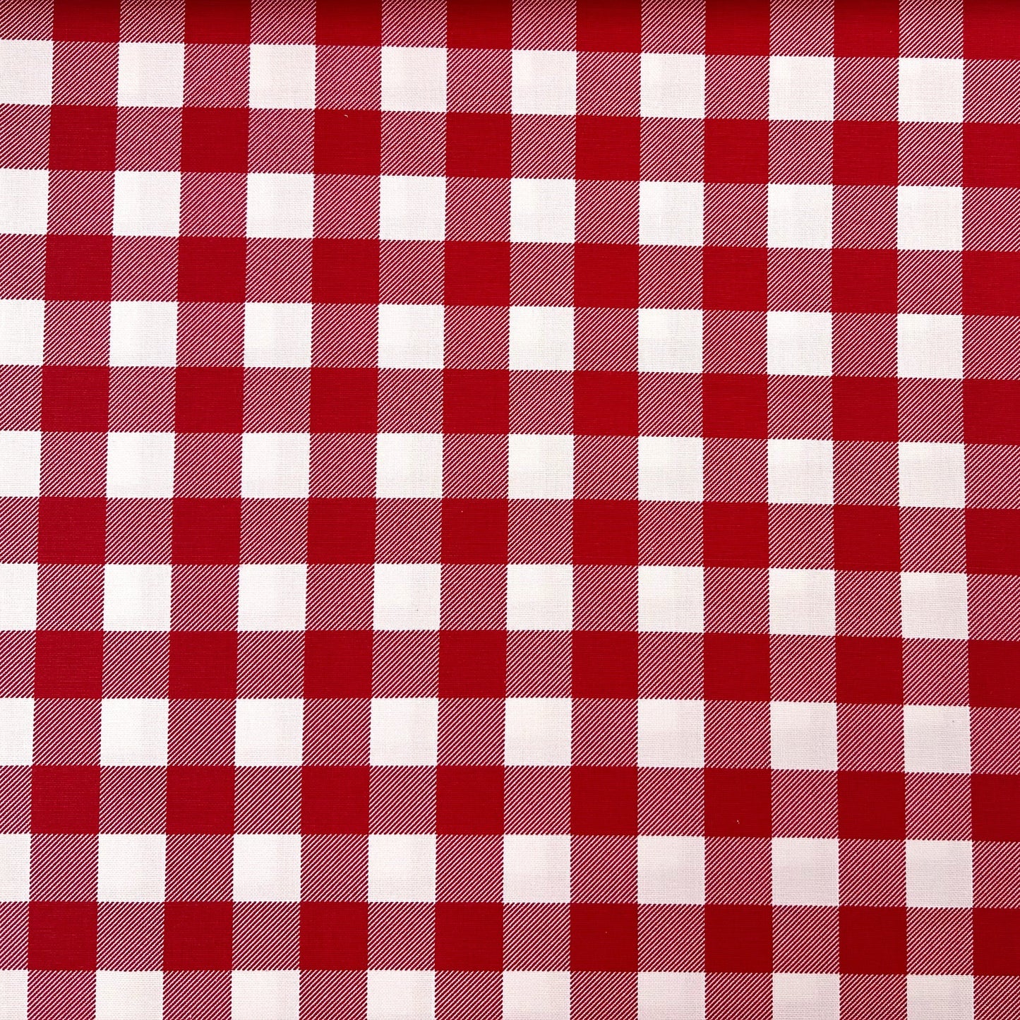 Picnic Check Waterproof Cotton Canvas - Red