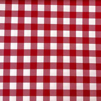 Picnic Check Waterproof Cotton Canvas - Red