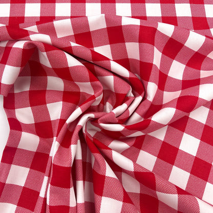 Picnic Check Waterproof Cotton Canvas - Red
