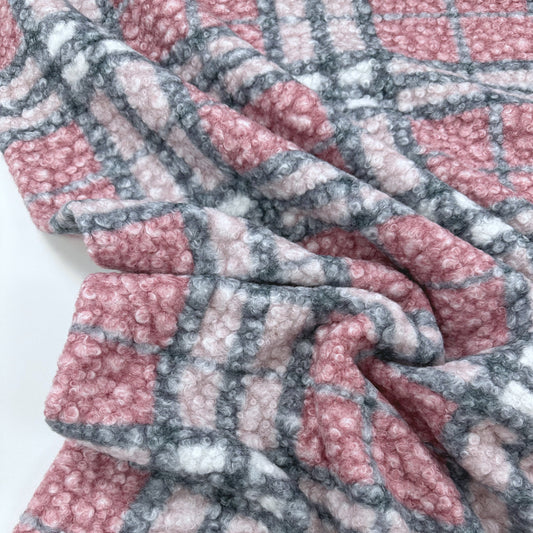 Bouclé Check - Pink