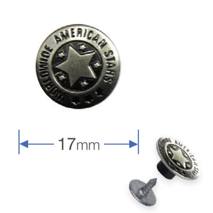 Prym No Sew Jeans Buttons 17mm - American Star