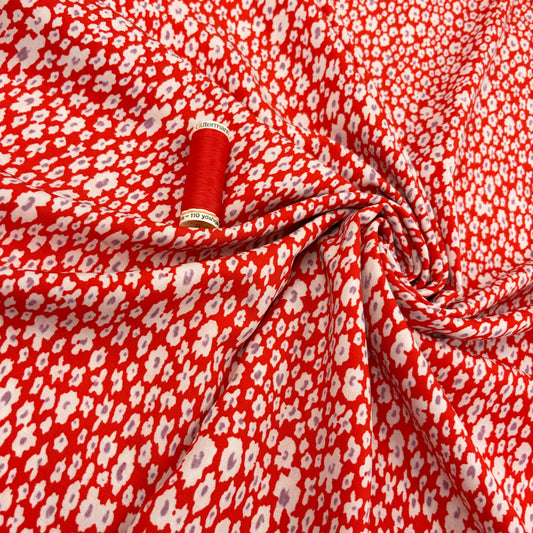 Tea Party Tencel Lawn - Red