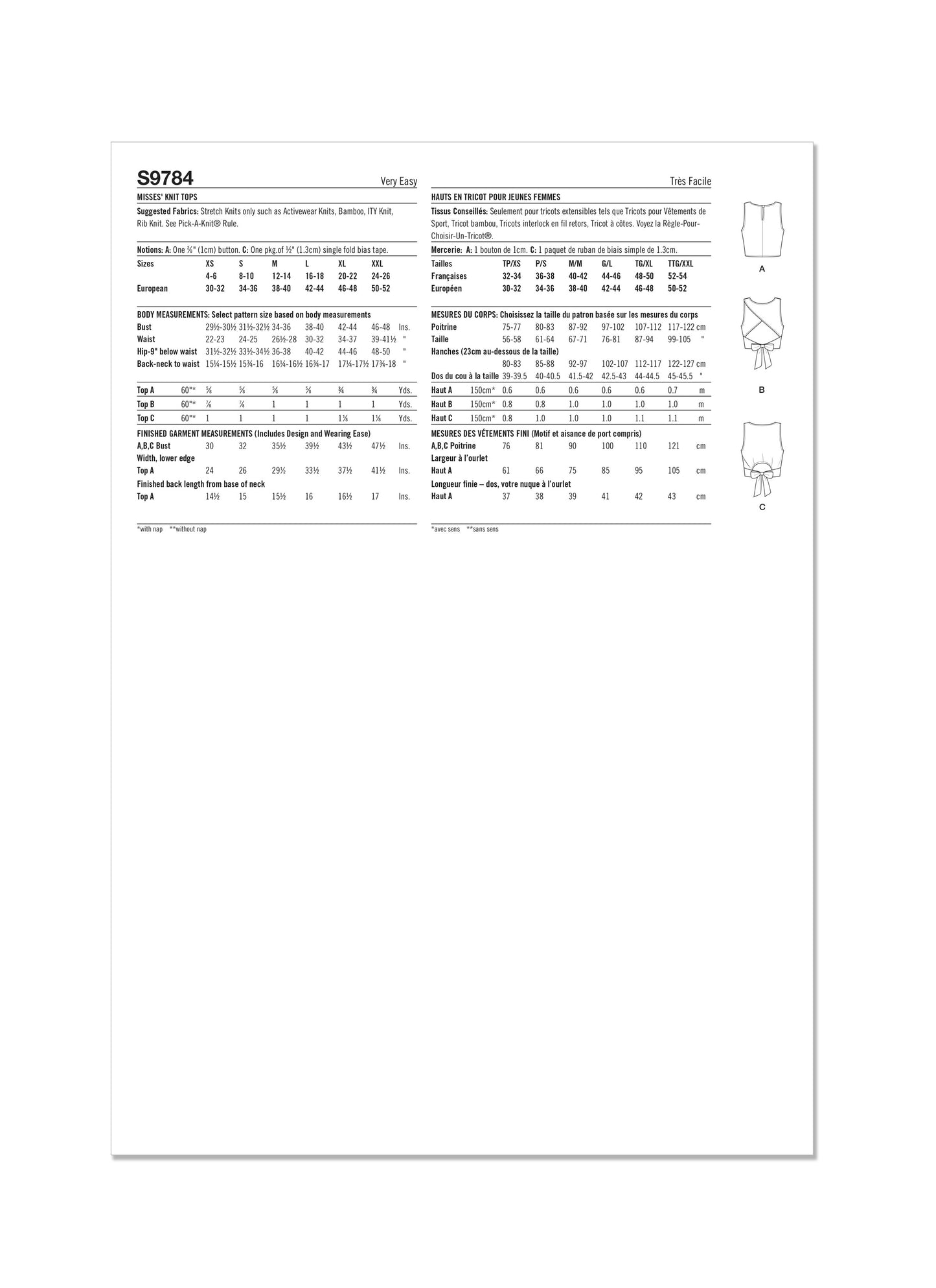 Simplicity 9784